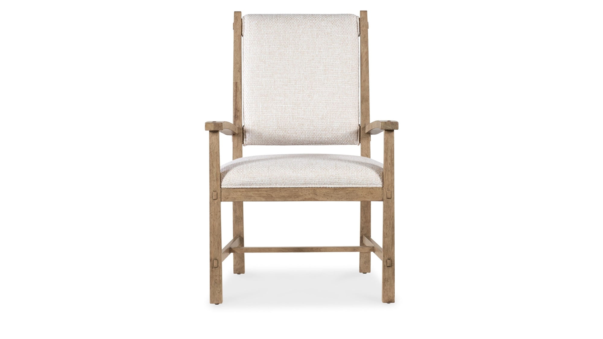 Vineyard Row - Post Back Upholstered Arm Chair Set of 2 - Beige