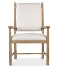 Vineyard Row - Post Back Upholstered Arm Chair Set of 2 - Beige