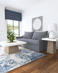 Sunburst - Bone Wall Mirror - Light Blue
