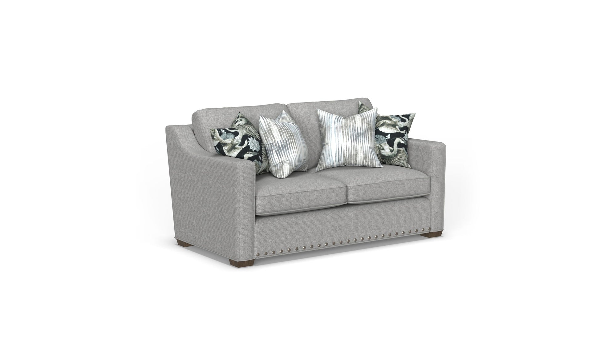 Milo - Fabric Loveseat With Nailhead Trim