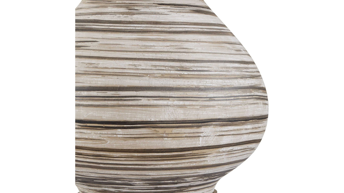 Azura - Horizontal Line Table Lamp - Brown / Gray / White