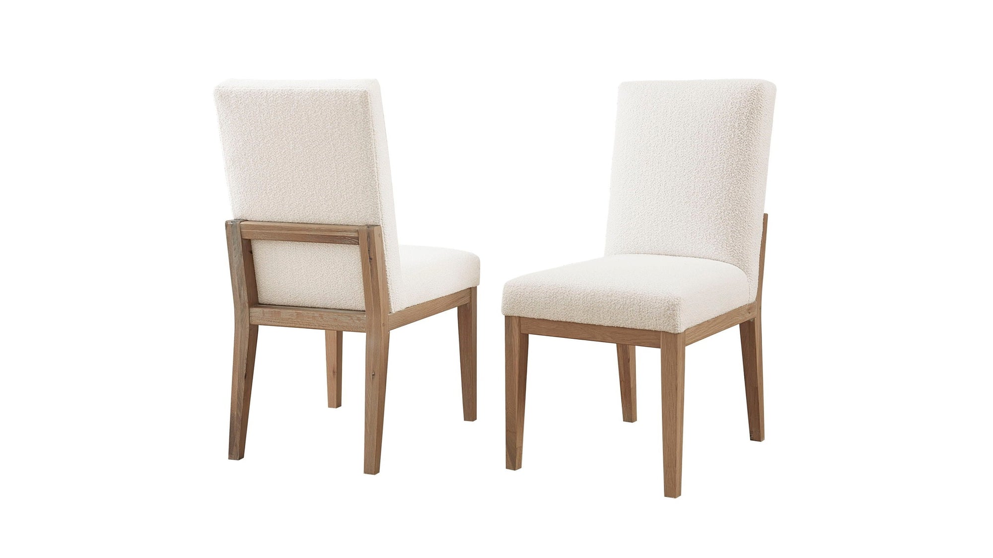 Dovetail - Upholstered Side Chair - Bleached White Legs