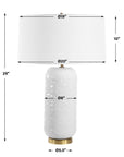 Iona - White Glaze Table Lamp - White