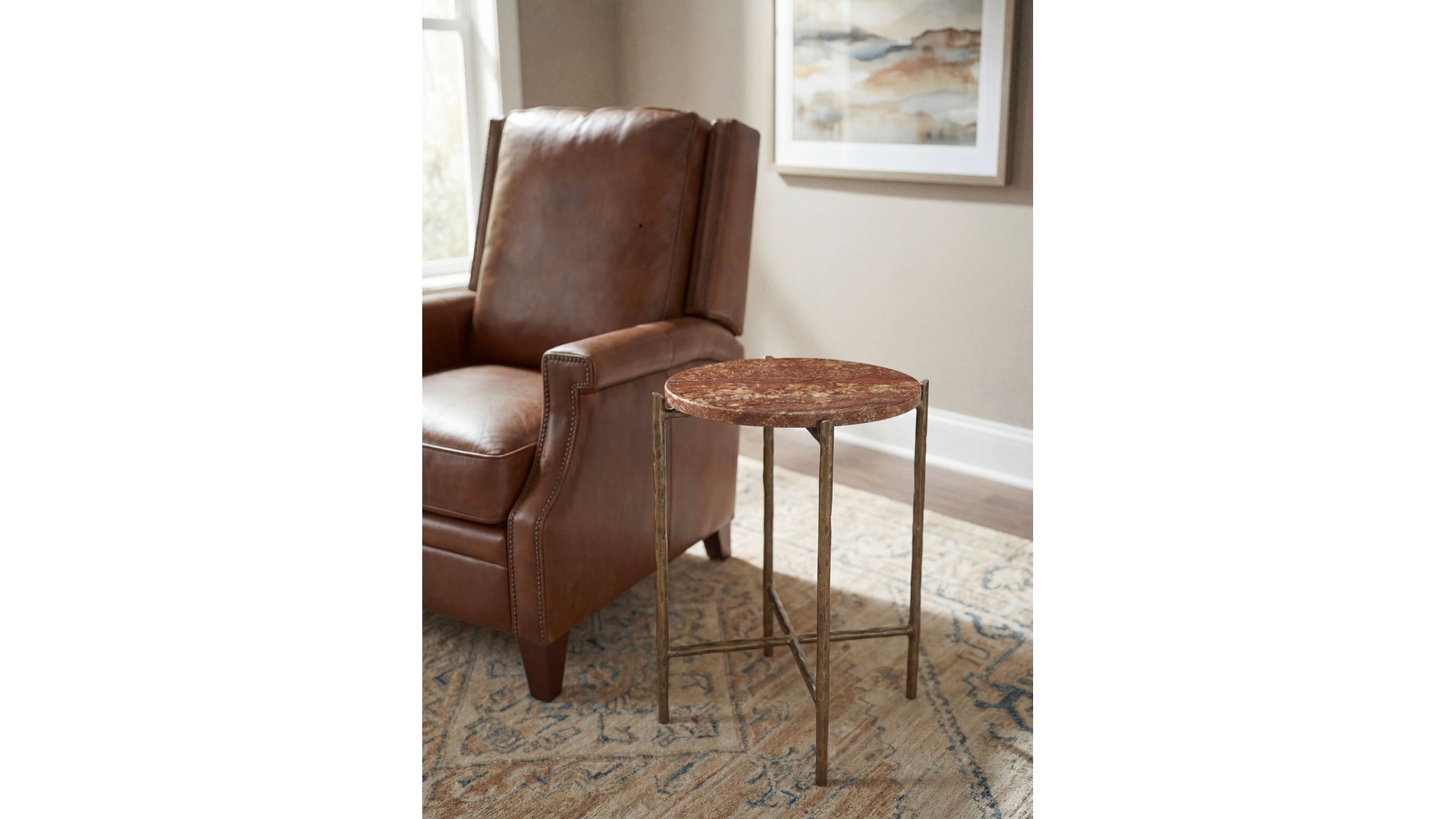 Melange - Joie De Vivre Spot Table - Red / Gold