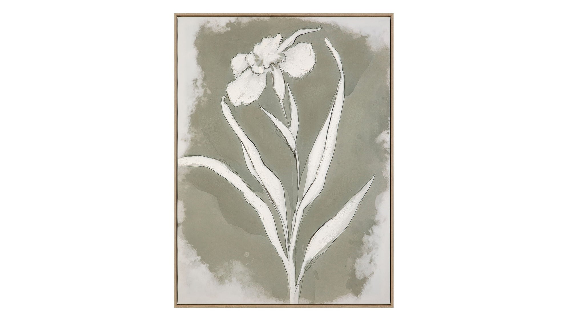 Serene Botanical I Framed Canvas - Beige
