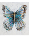 Metallic Butterflies Canvas Art Set of 4 - Blue