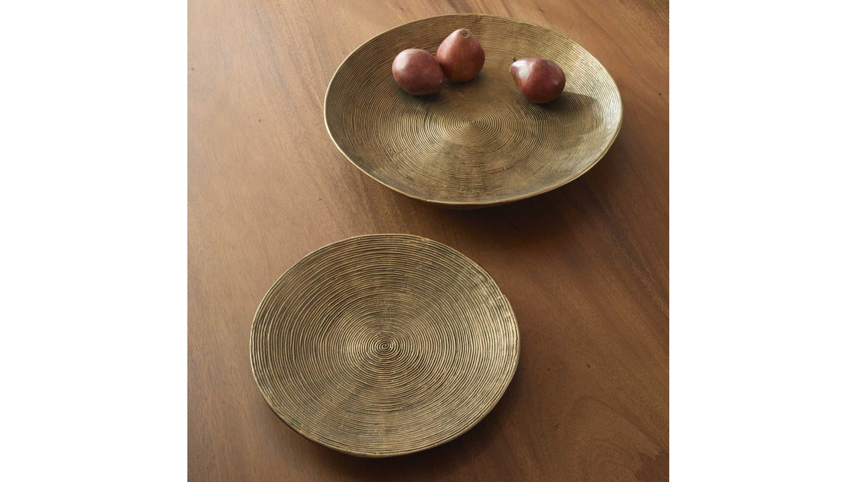 Stratum - Round Bowls (Set of 2) - Brass