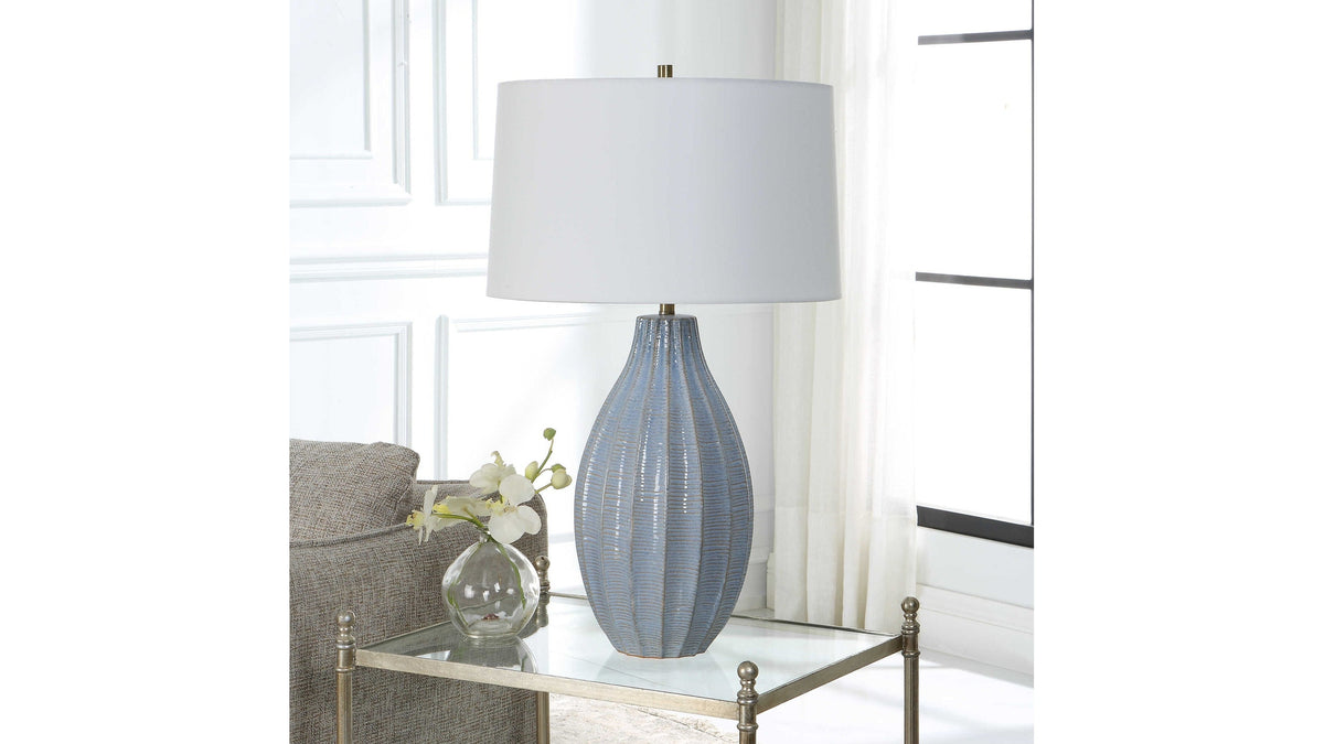 Veston - Blue Glaze Table Lamp