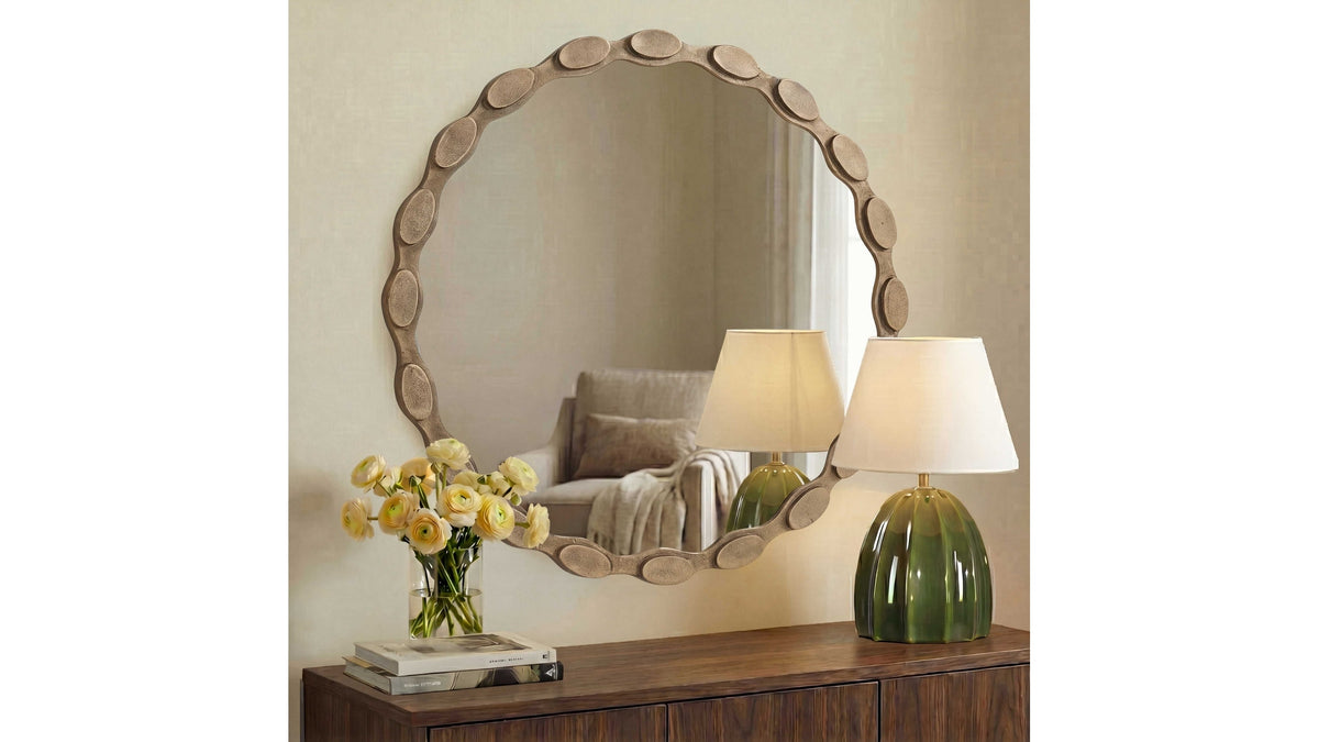 Marietta - Round Brass Mirror - Brass / Gold