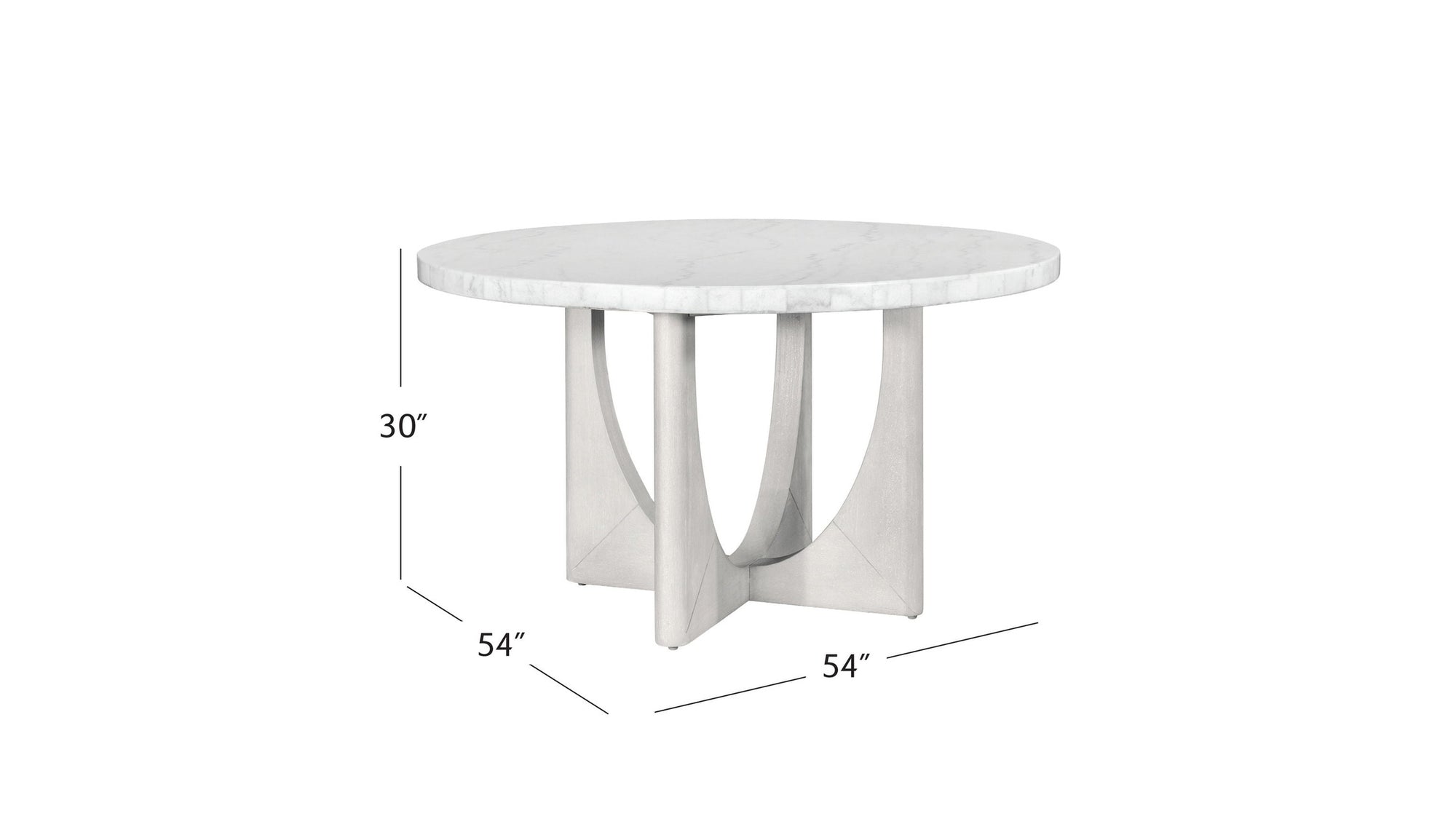 Gavin - Dining Table - Driftwood / White Marble