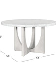 Gavin - Dining Table - Driftwood / White Marble