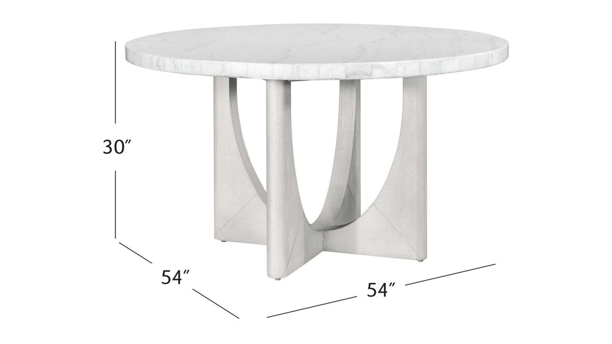 Gavin - Dining Table - Driftwood / White Marble