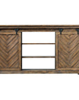 Primalia - Barn Door Media Console - Light Brown