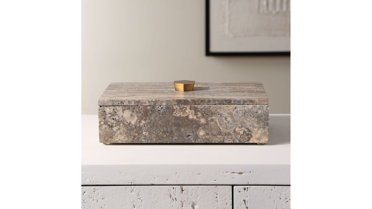Griseus - Travertine Stone Box