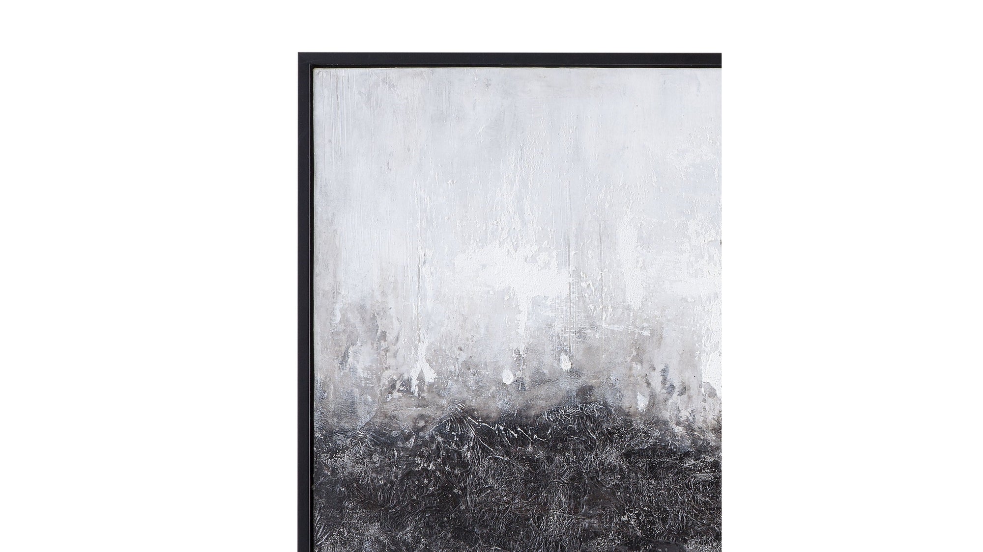 Divided Framed Canvas - Gray / Black