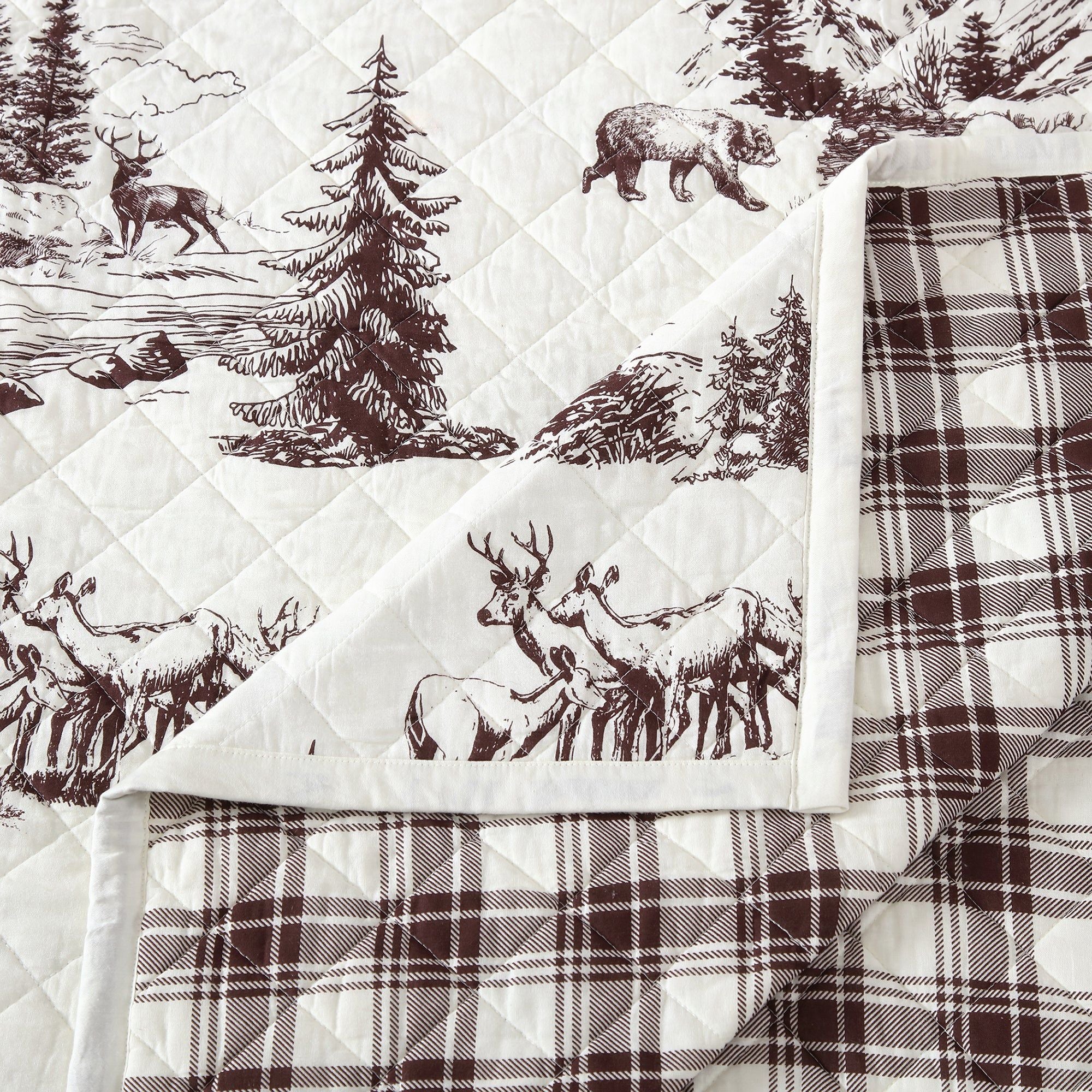 White Pine - Twin Reversible Quilt Set (Set of 2) - White