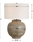Rock Of Ages - Table Lamp - Rust Brown