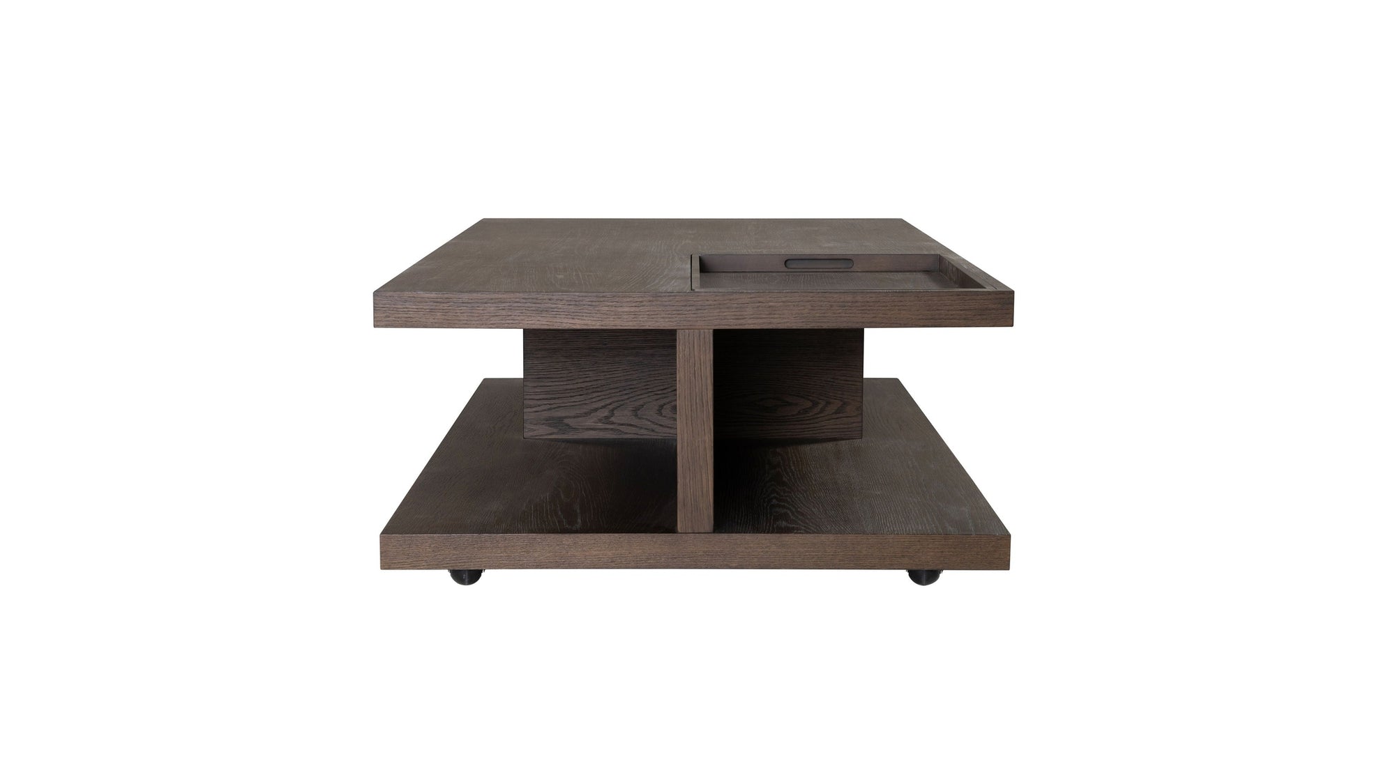 Athens - Rectangular Coffee Table With Casters - Chocolate Brown