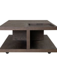 Athens - Rectangular Coffee Table With Casters - Chocolate Brown