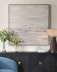 Trance - Hand Painted Abstract Art - Brown / Gray / White / Woodtone