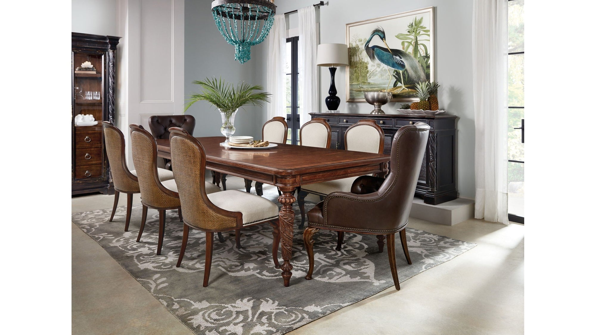 Charleston - Upholstered Side Chair Set of 2 - Dark Brown