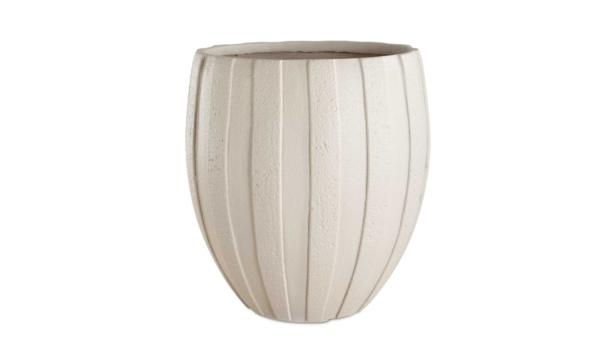 Ridgehaven - Textured Outdoor Planter - White