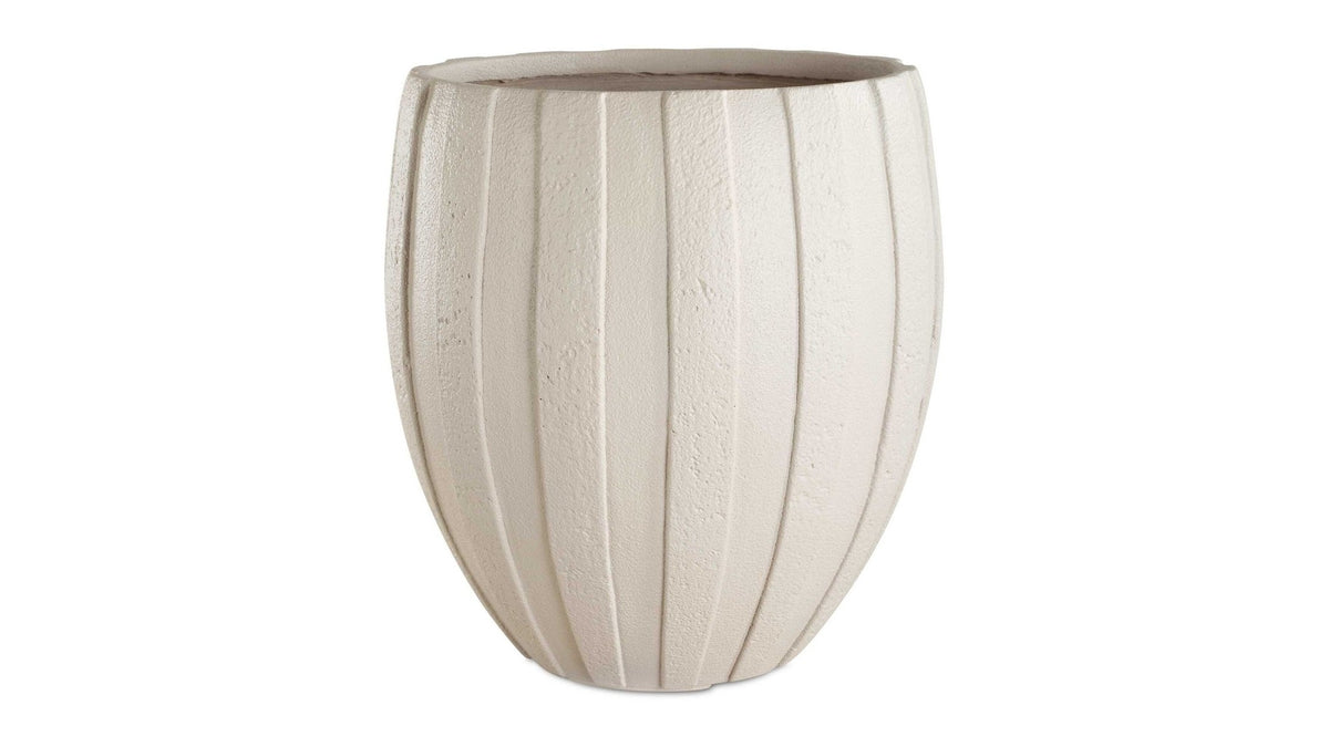 Ridgehaven - Textured Outdoor Planter - White