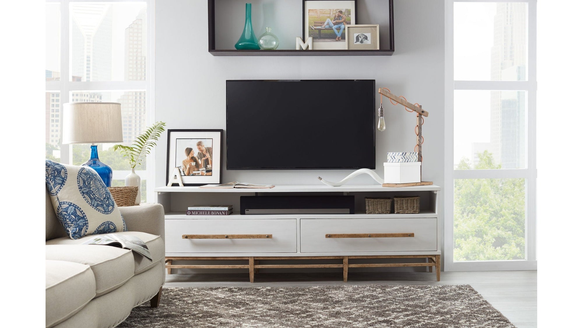 Urban Elevation - Low Entertainment Console - White