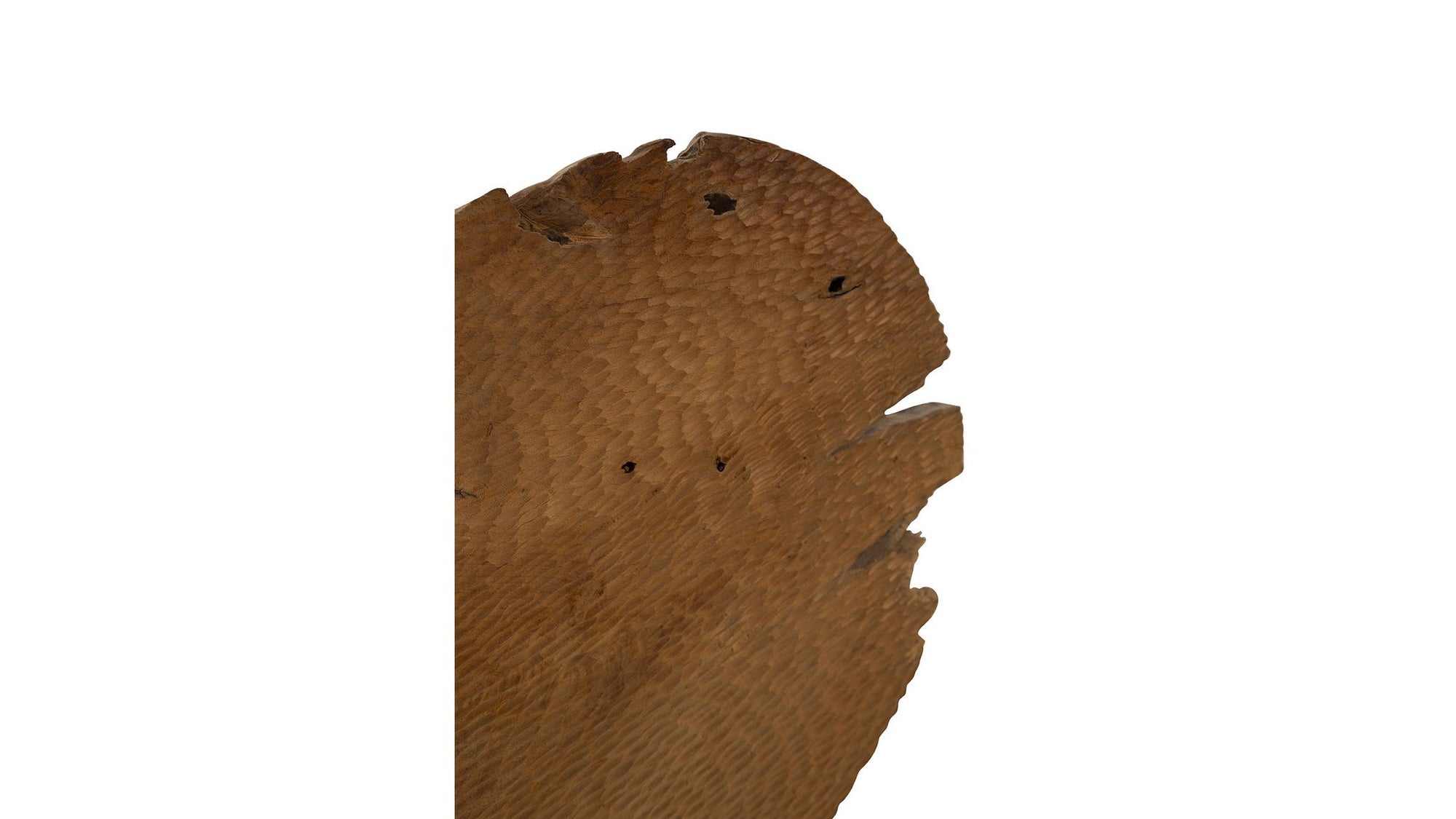 Teak Sculpture Set Set of 2 - Dark Brown