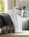 Blackberry - Queen Comforter Set (Set of 3) - White / Black