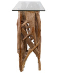 Teak Wood - Console - Light Brown