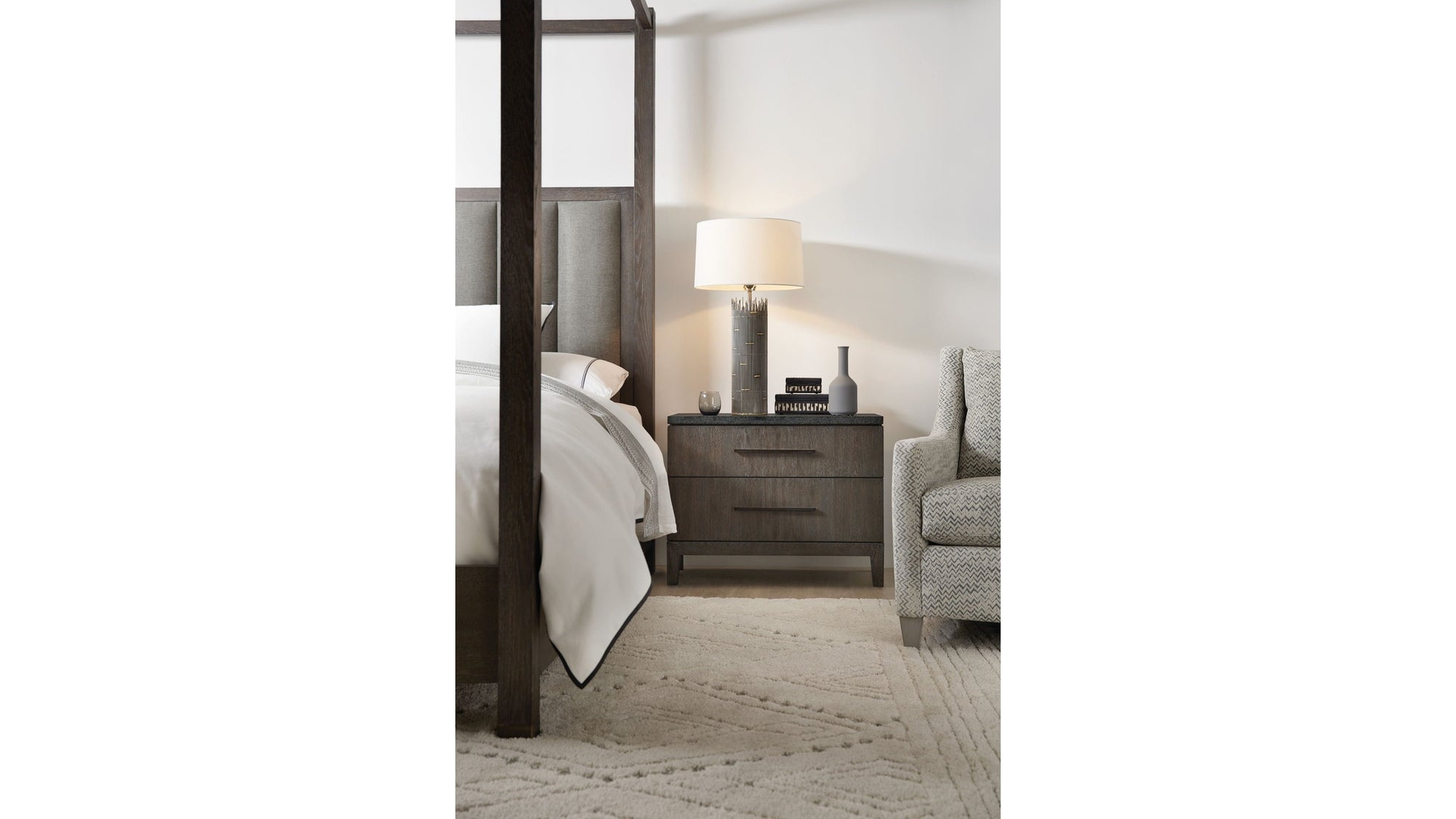 Miramar Aventura - San Marcos Stone Top Nightstand - Dark Gray