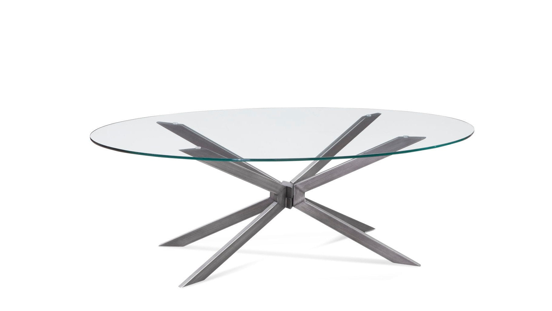 Deen - Oval Cocktail Table - Gray