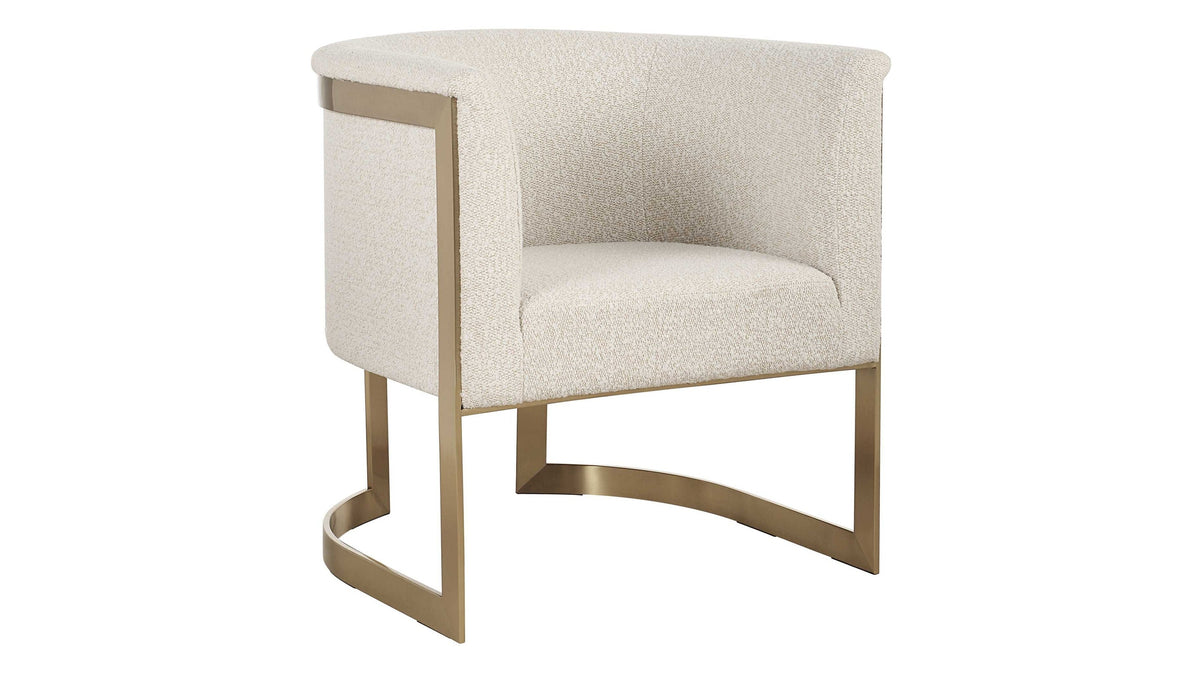 Bellina - Plush Barrel Chair - Gold
