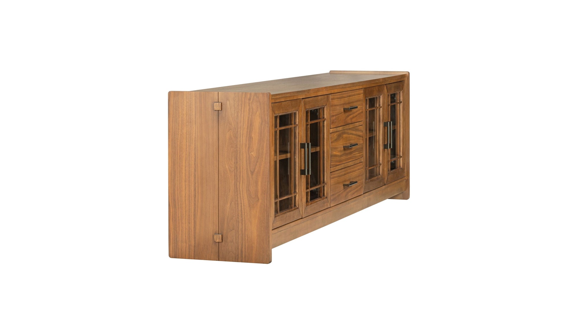 Lincoln - Large Entertainment Base - Warm Walnut