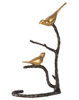 Birds On A Limb - Sculpture - Black & Gold