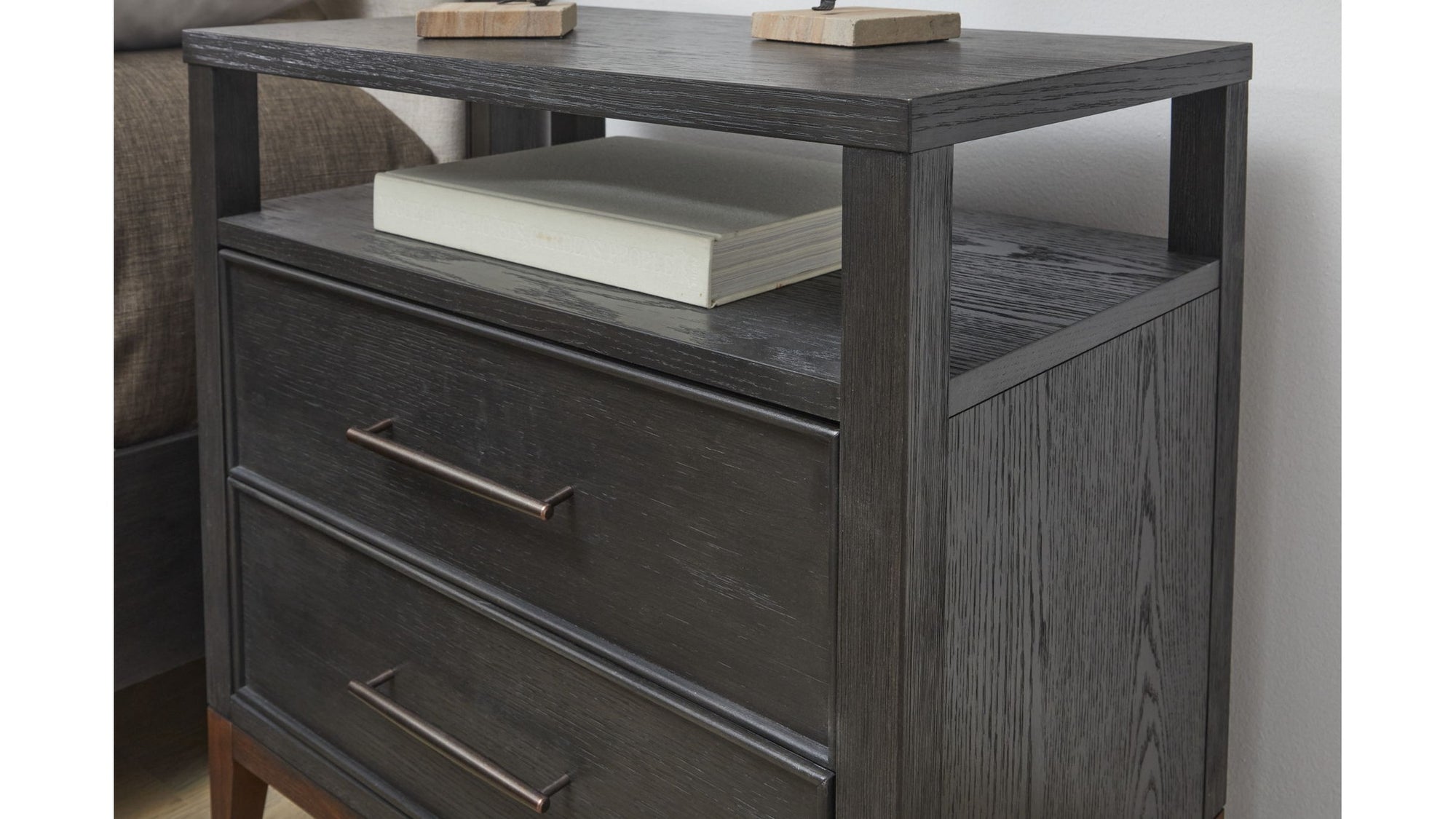 Waterfall - Nightstand - Black