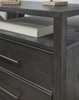 Waterfall - Nightstand - Black