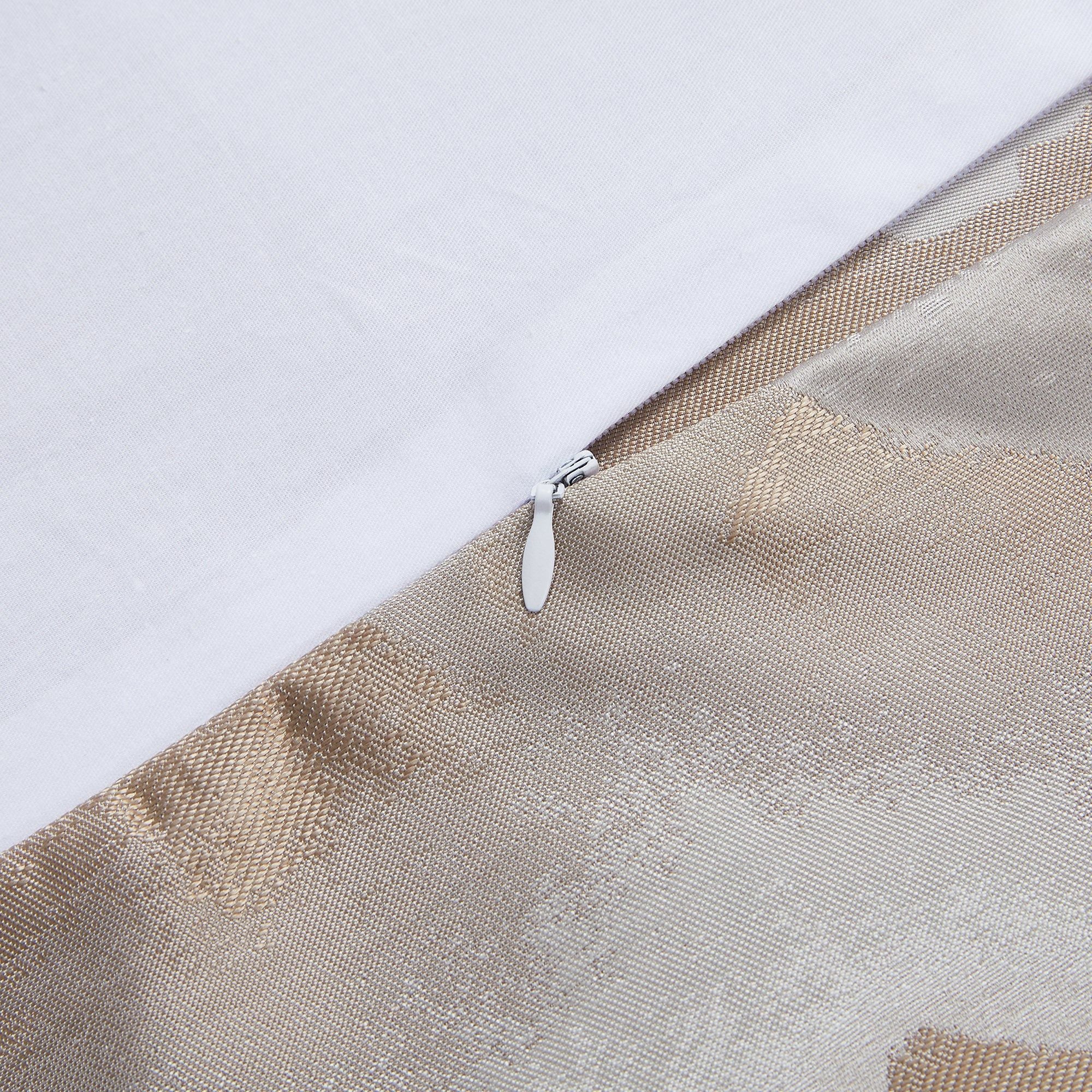 Serenity - King Modern Jacquard Duvet Cover Set (Set of 3) - Champagne