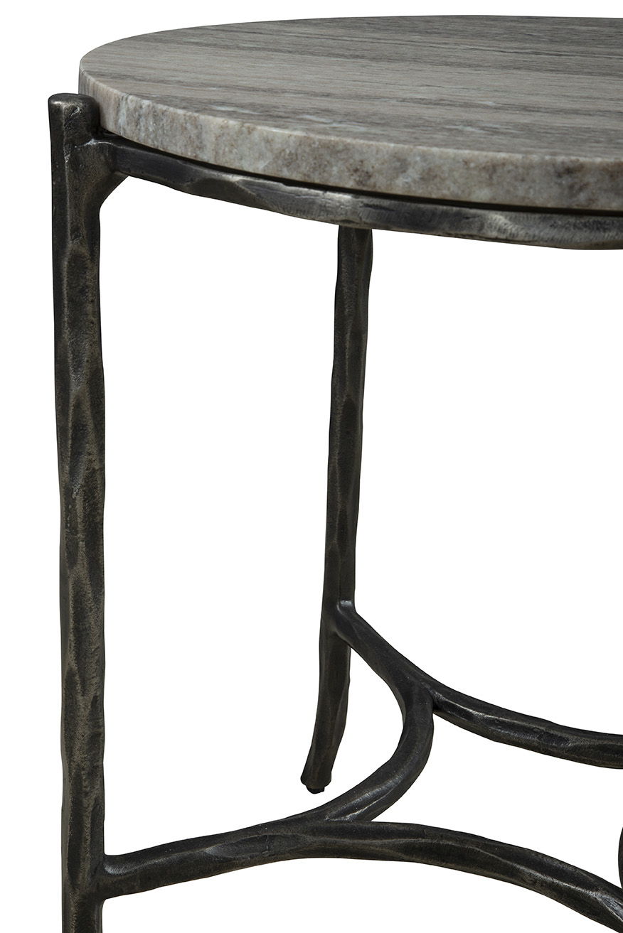 Stonewall - End Table - Silver / Black