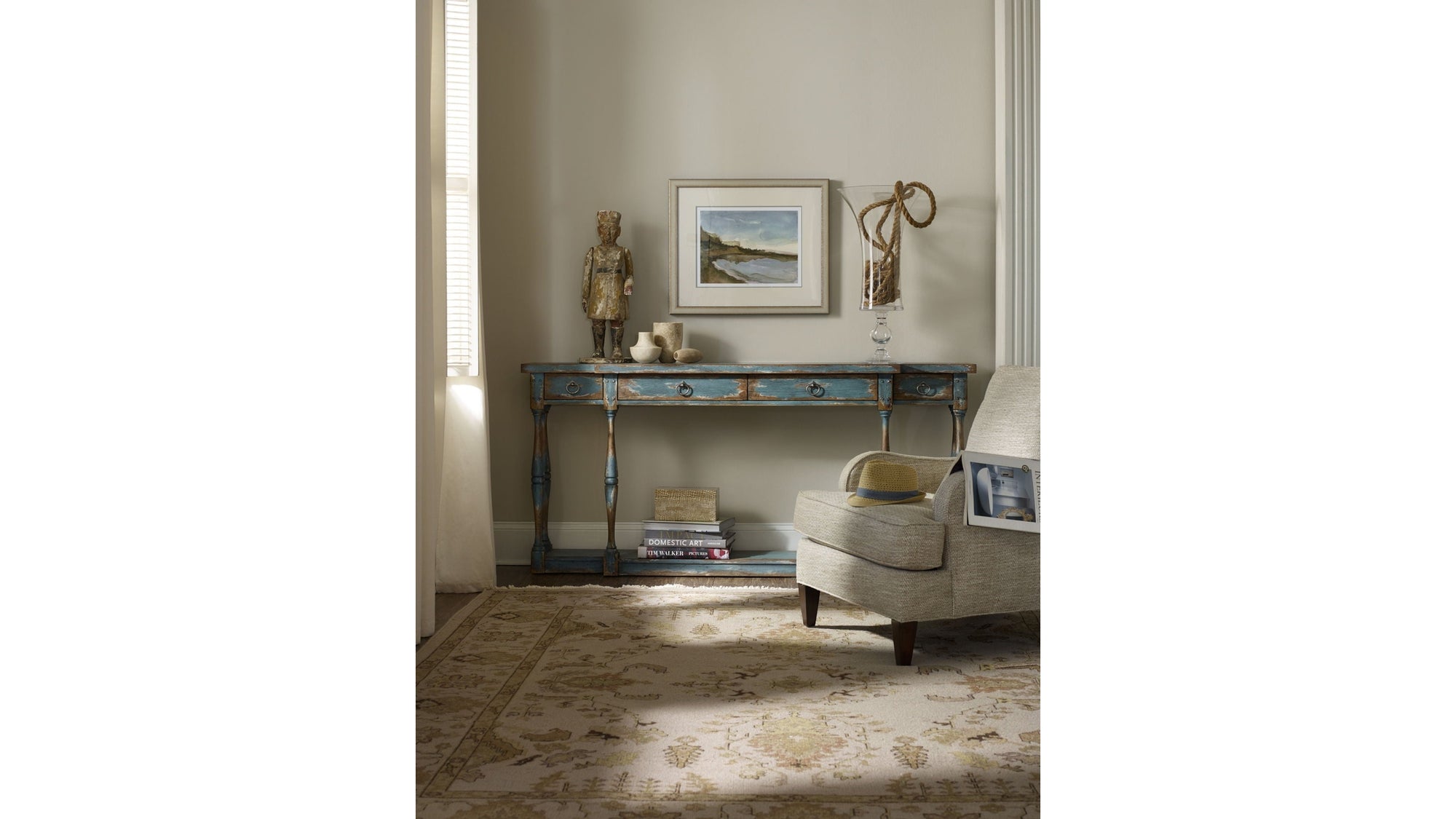 Sanctuary - Four-Drawer Thin Console Table