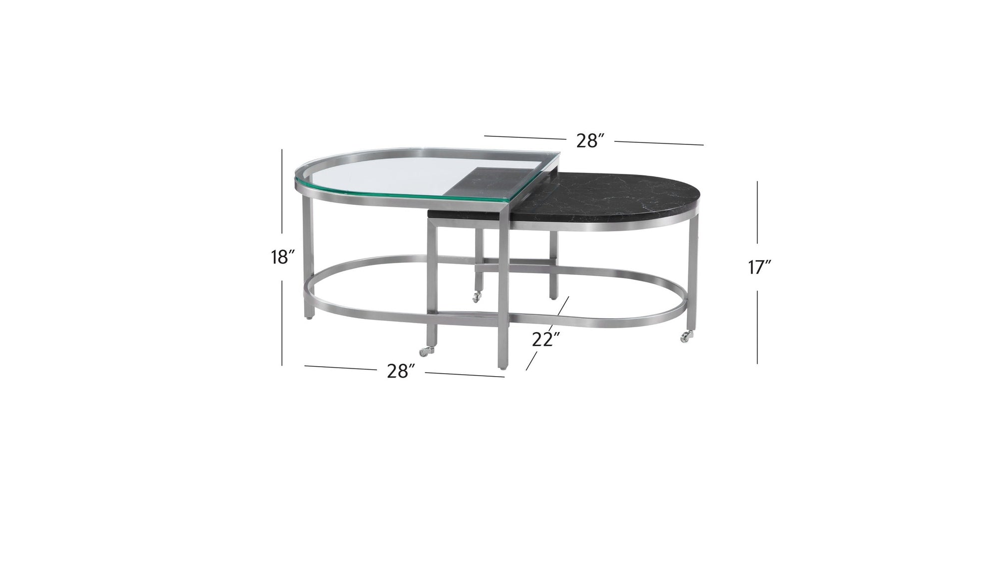 Hensley - Bunching Cocktail Table - Silver
