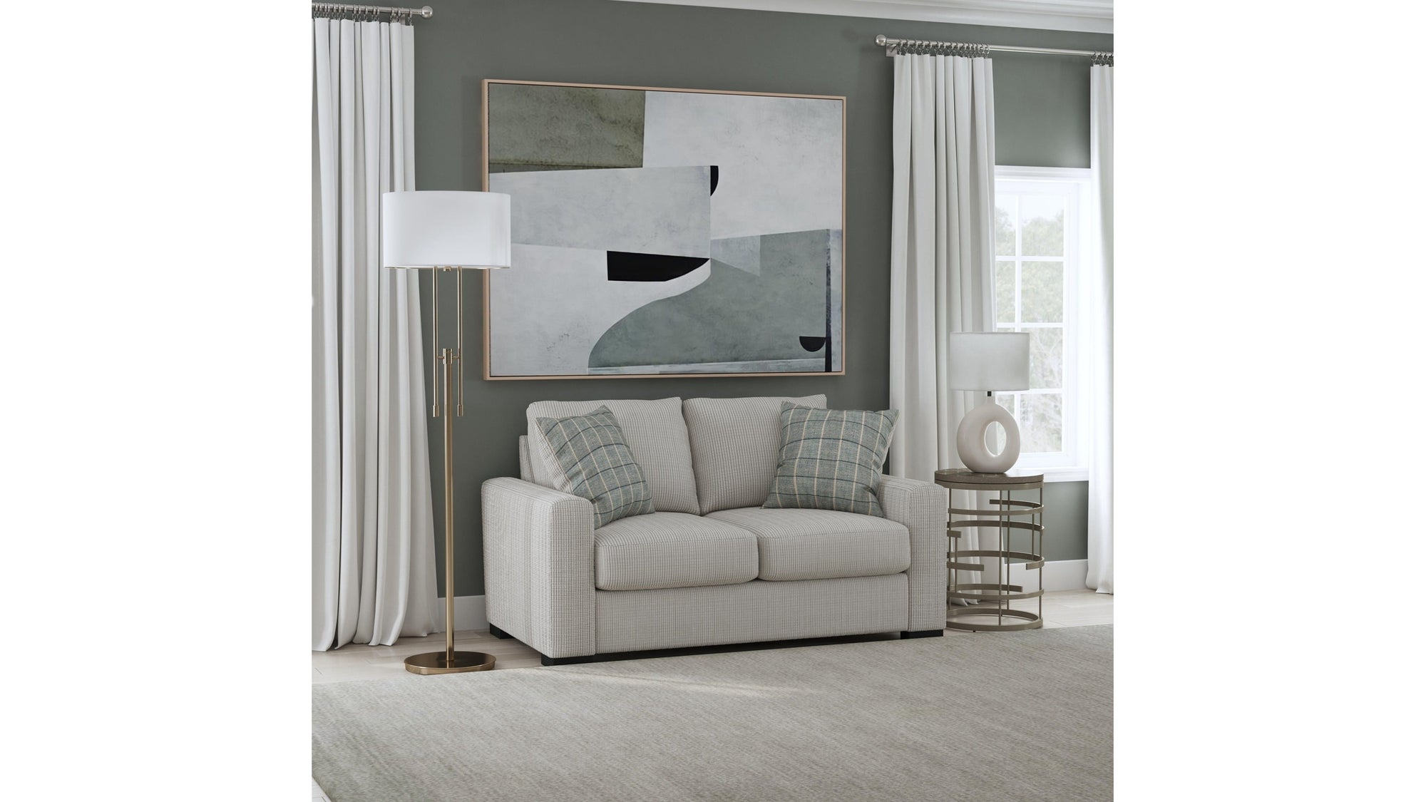 Theodore - Fabric Stationary Loveseat