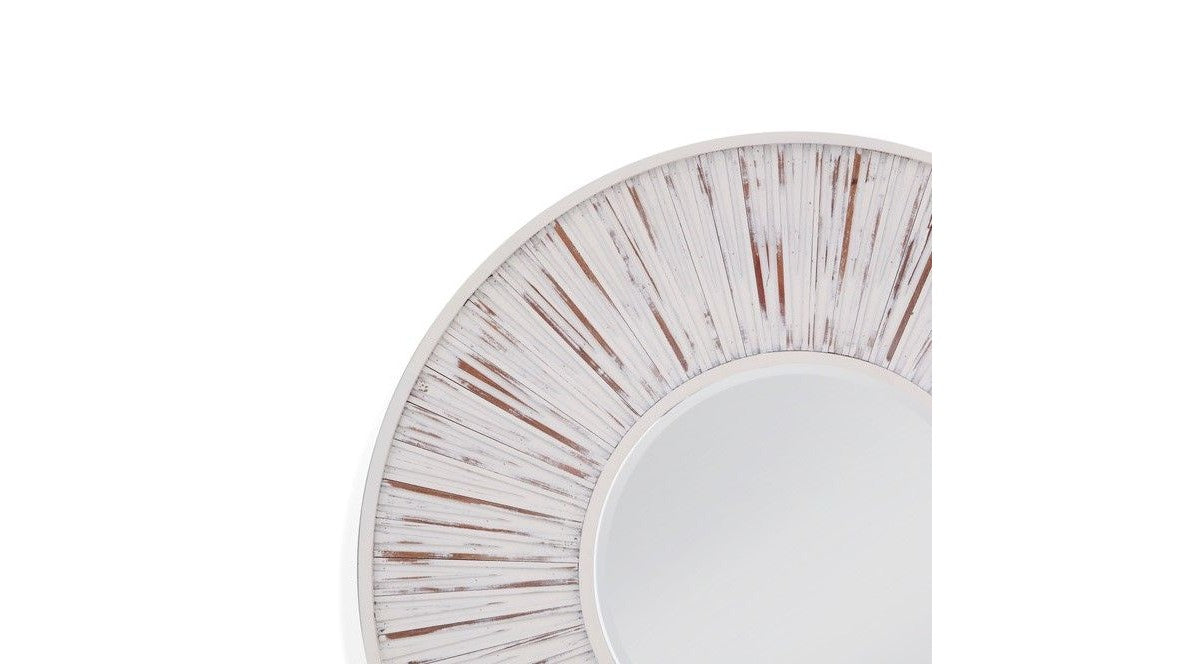 Ojos - Round Wall Mirror - White