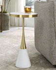 Apex - White Concrete Accent Table
