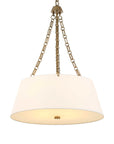Andalucia - 4 Light Drum Pendant - Gold / White