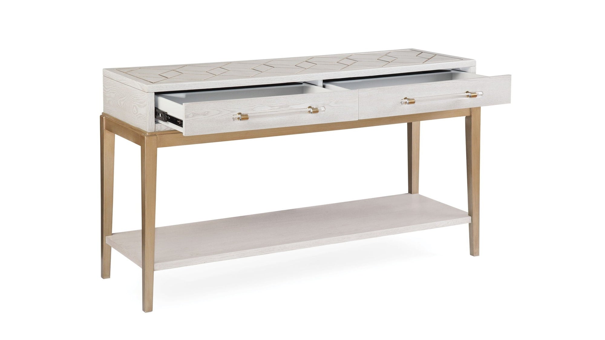 Perrine - Console - White / Gold