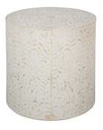 Shell End Table - White