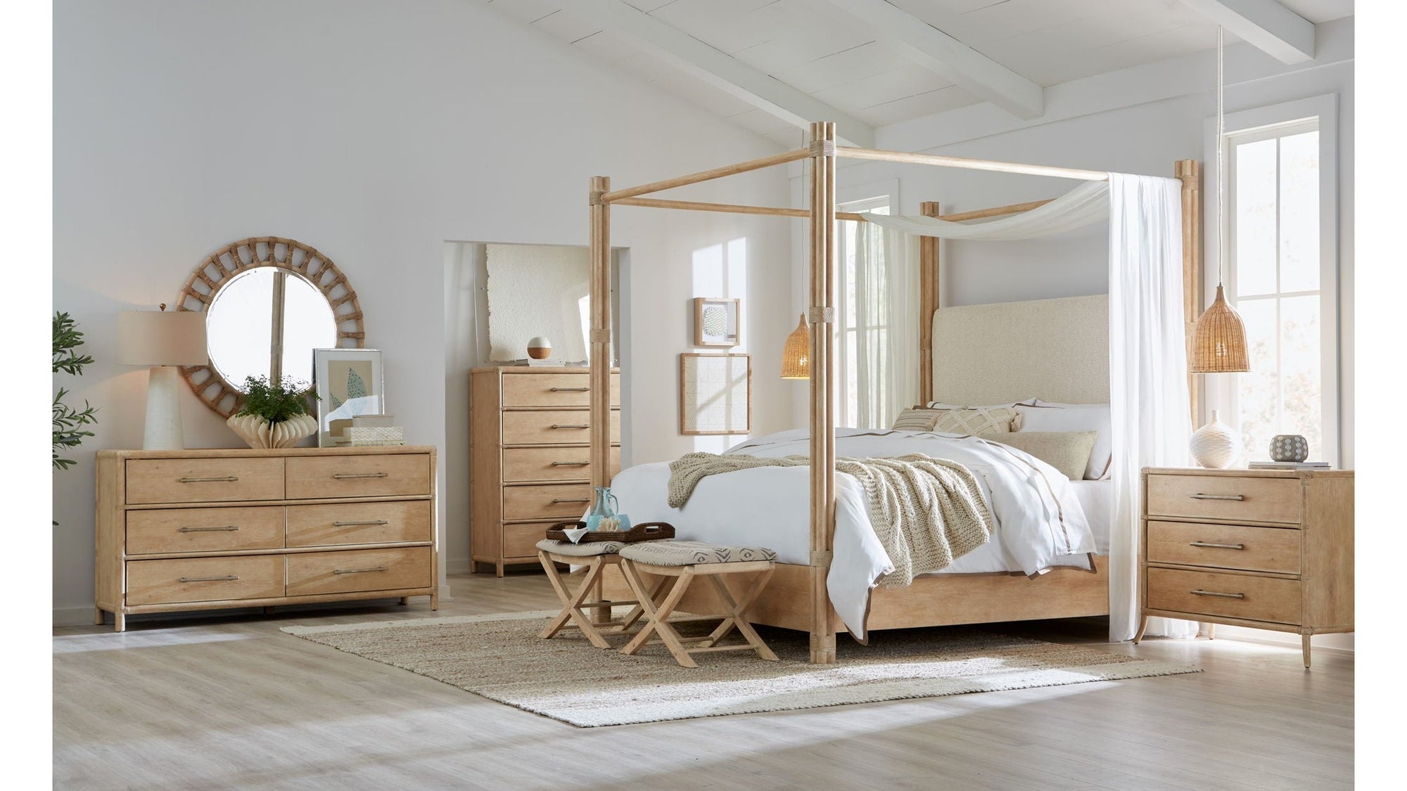 Retreat - Pole Rattan Accent Mirror