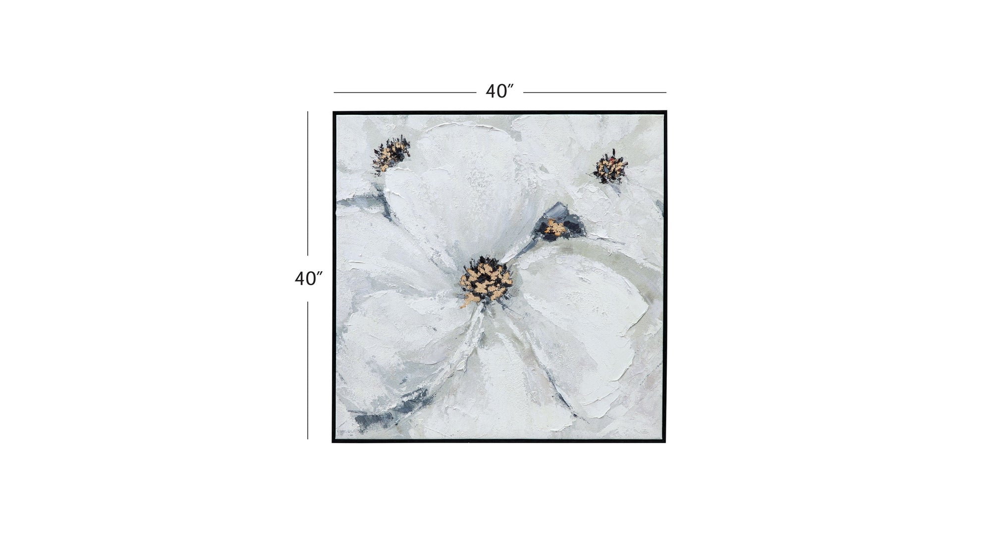 Dogwood Canvas Art - Pearl Silver